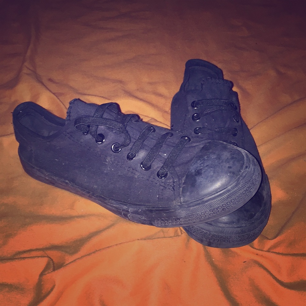 Black converse style shoes (they are not)